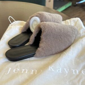 Jenni Kayne Tan Shearling Slides